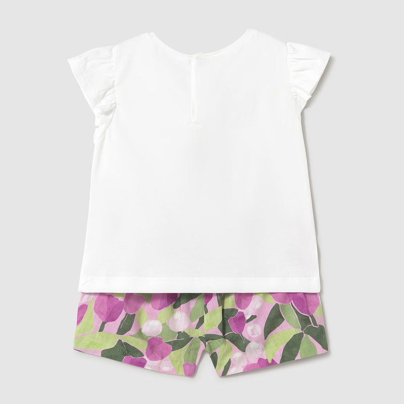 Conjunto De Bebé Blusa+short Mod.1237 Marca Mayoral®